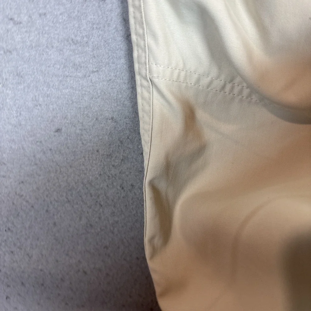 VTG LL Bean Convertible Cargo Pants Men Large Beige Pocket Outdoor Hiking